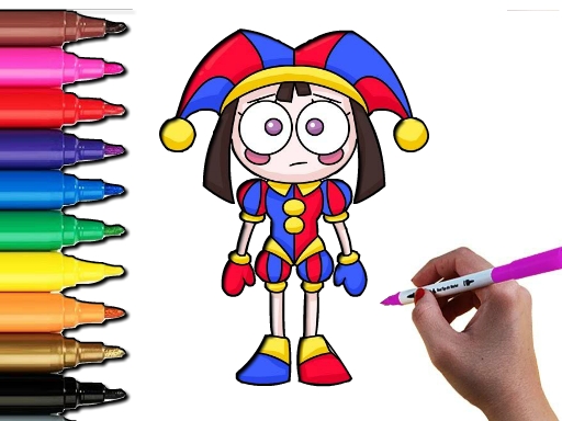 Pomni Coloring Time img
